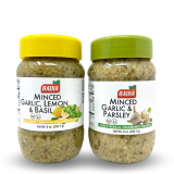 Badia Minced Garlic Bundle Variety 2 Flavors Lemon Basil & Parsley 8 oz